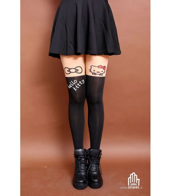 Collant Hello Kitty nero