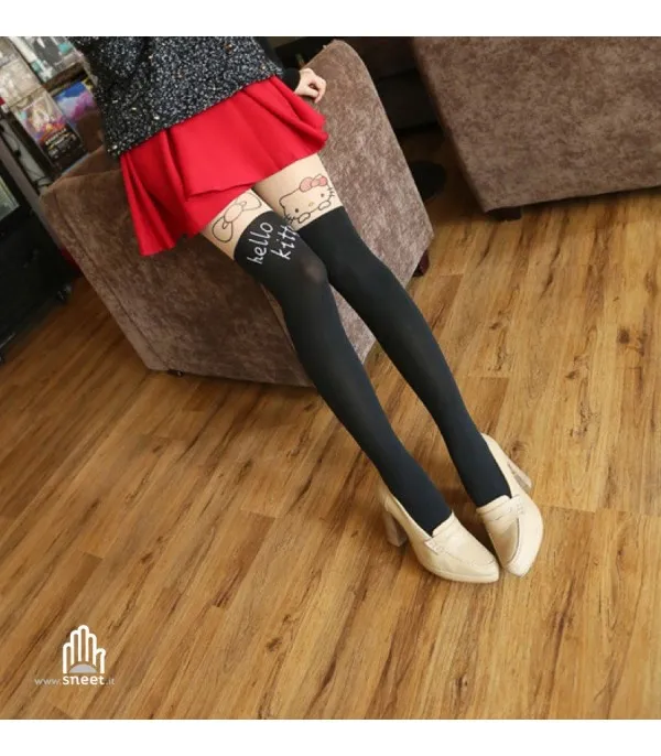 Collant Hello Kitty nero