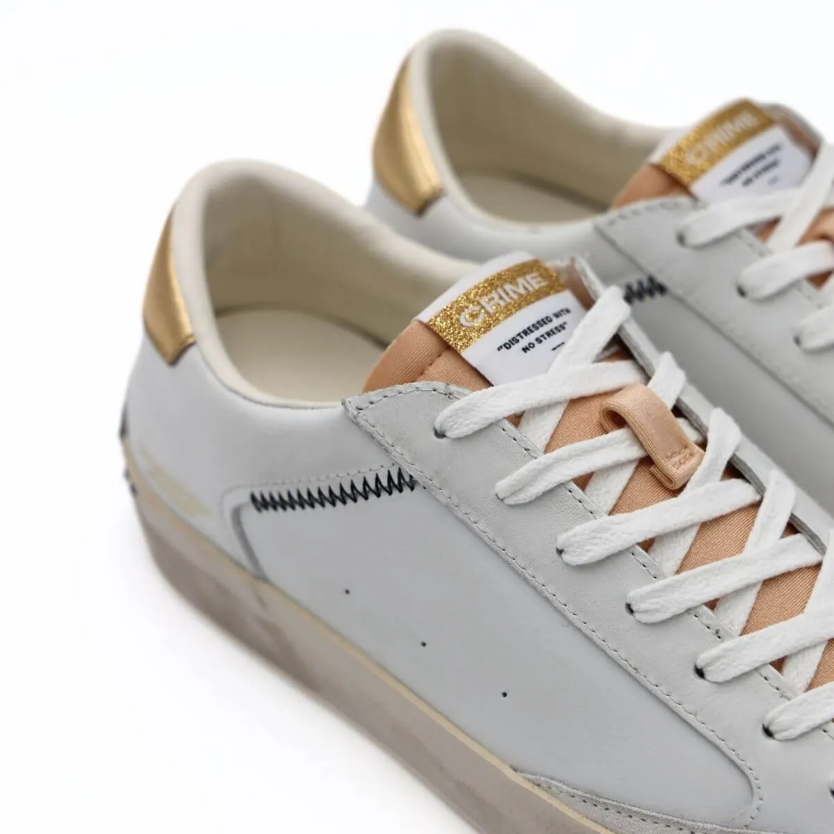 CRIME LONDON SNEAKER 27006 PP6.10 BIANCO/ROSA  
