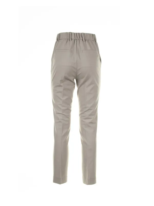 High-waisted sand trousers