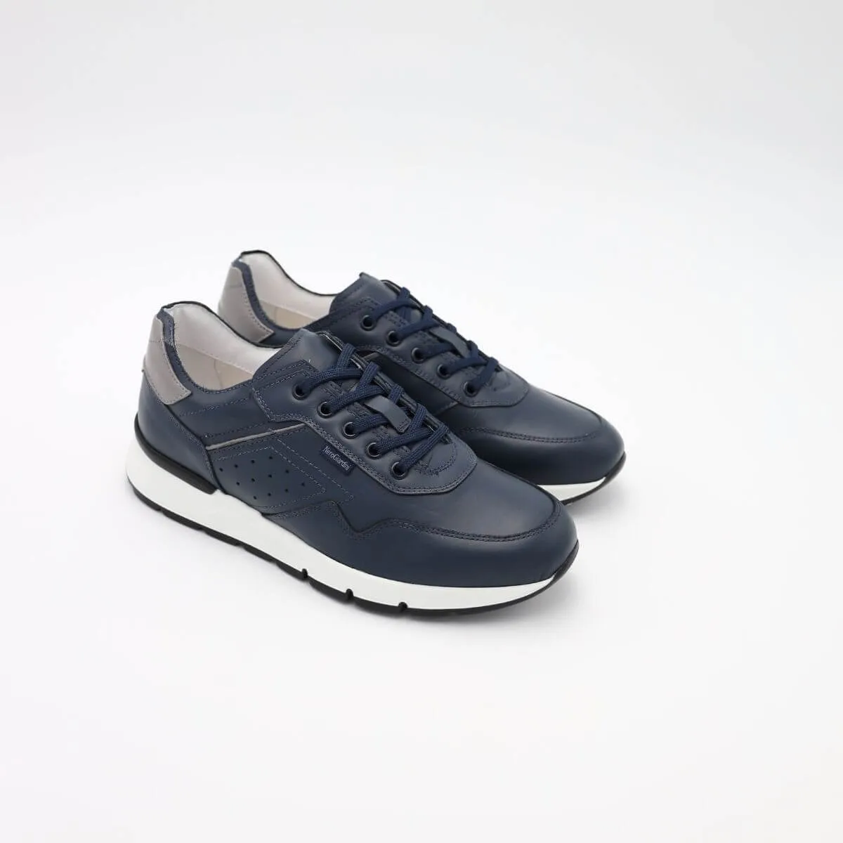 NERO GIARDINI SNEAKER E400192U 200 PELLE BLU  