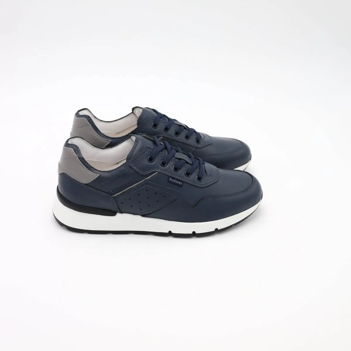 NERO GIARDINI SNEAKER E400192U 200 PELLE BLU  