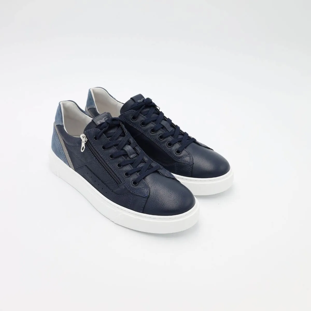 NERO GIARDINI SNEAKER E400241U 200 ZIP BLU  
