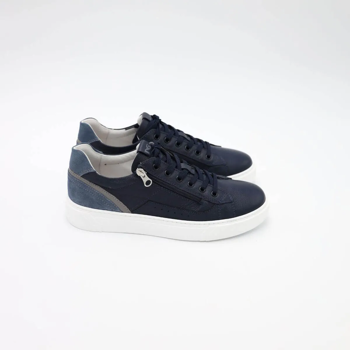 NERO GIARDINI SNEAKER E400241U 200 ZIP BLU  