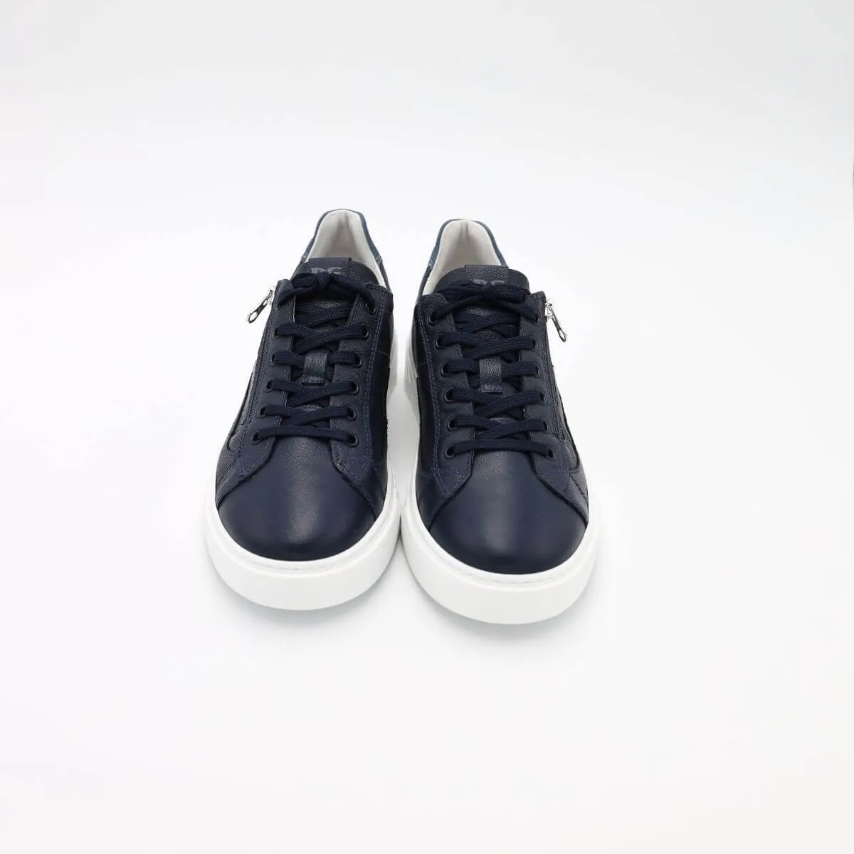 NERO GIARDINI SNEAKER E400241U 200 ZIP BLU  