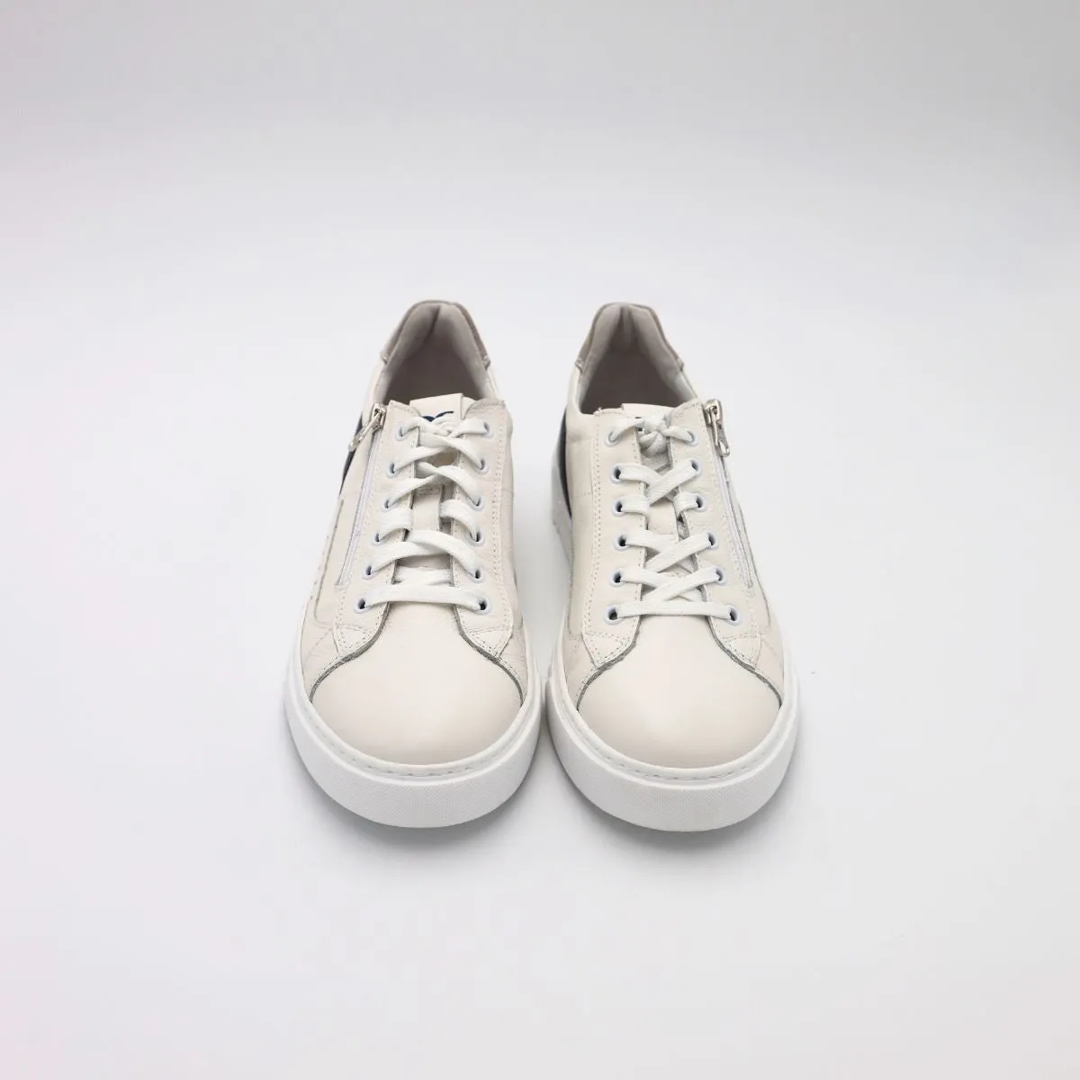 NERO GIARDINI SNEAKER E400241U 707 ZIP BIANCO  