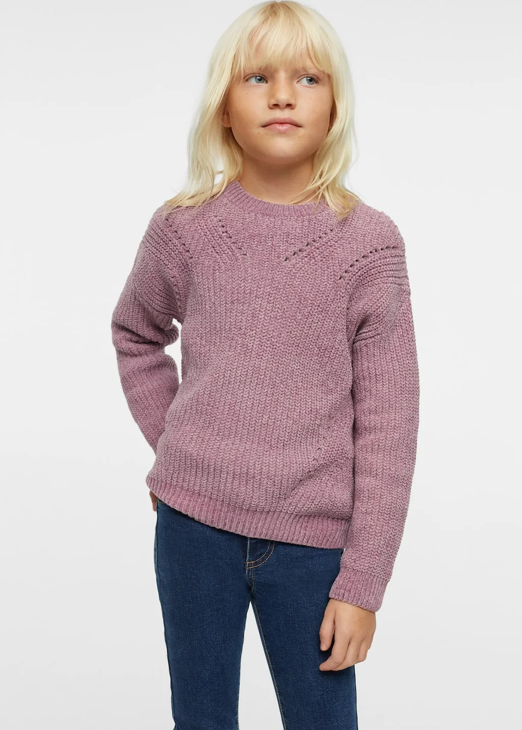Pullover maglia intrecciato