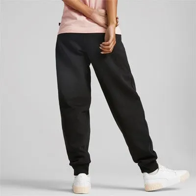Puma women's cotton trousers with cuff ESS+ Embroidery High-Waist Pants FL cl 670007 01 black