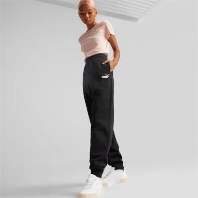 Puma women's cotton trousers with cuff ESS+ Embroidery High-Waist Pants FL cl 670007 01 black