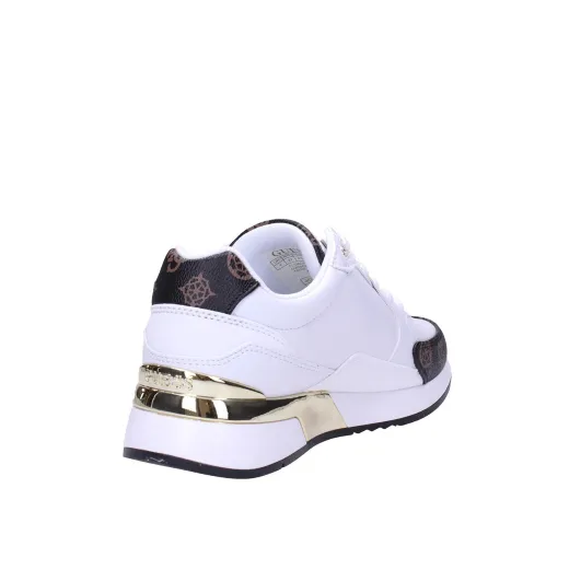 SCARPE GUESS DONNA SNEAKER RUNNER MOXEA 4G LOGO PEONY WHITE BROWN FL5MOXFAL12  