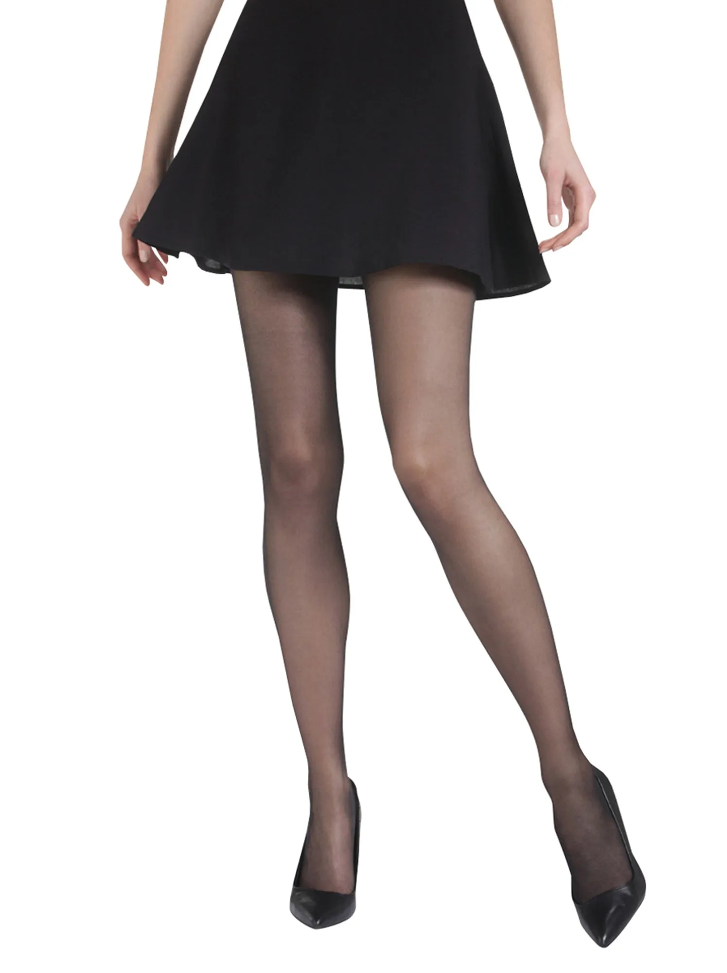 Set di 2 paia di collant 'Dim' - NERO