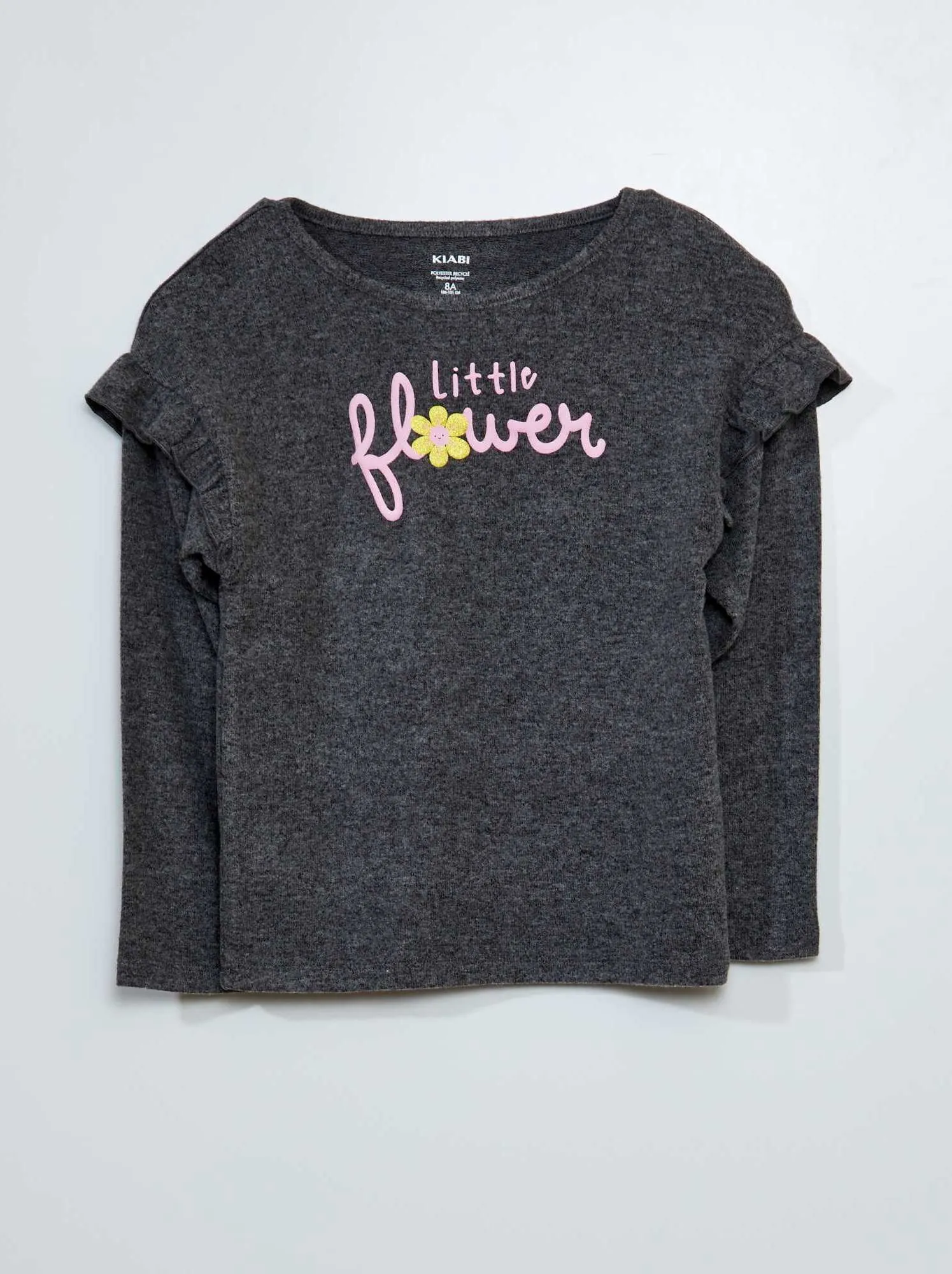 T-shirt in maglia soffice - NERO