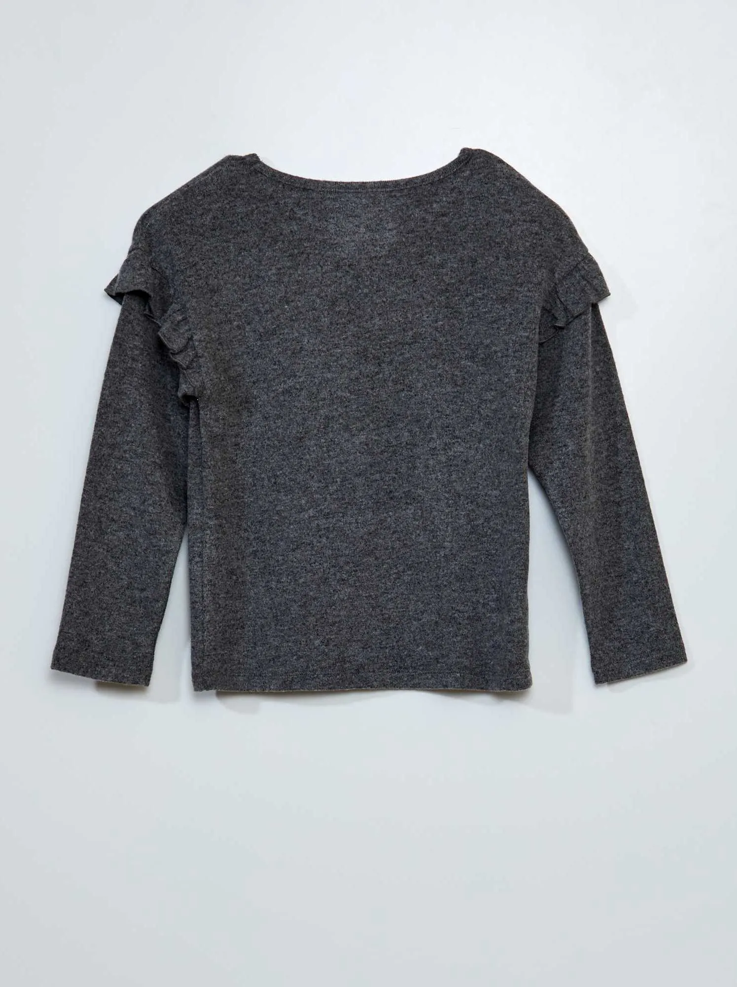 T-shirt in maglia soffice - NERO