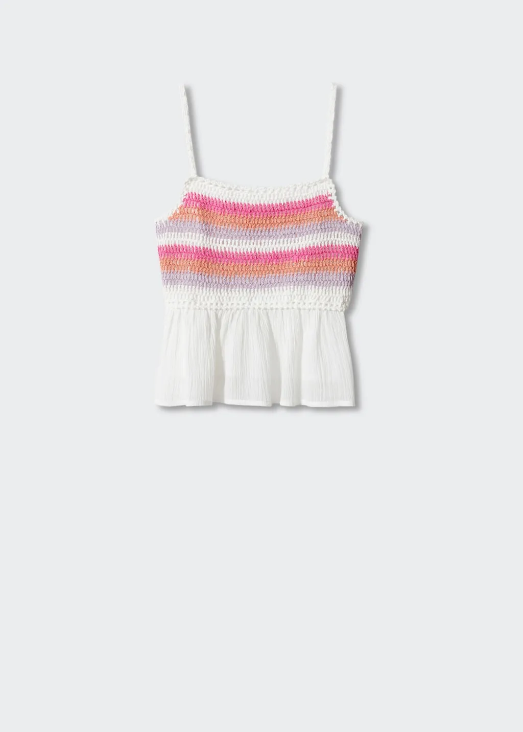 Top maglia multicolore